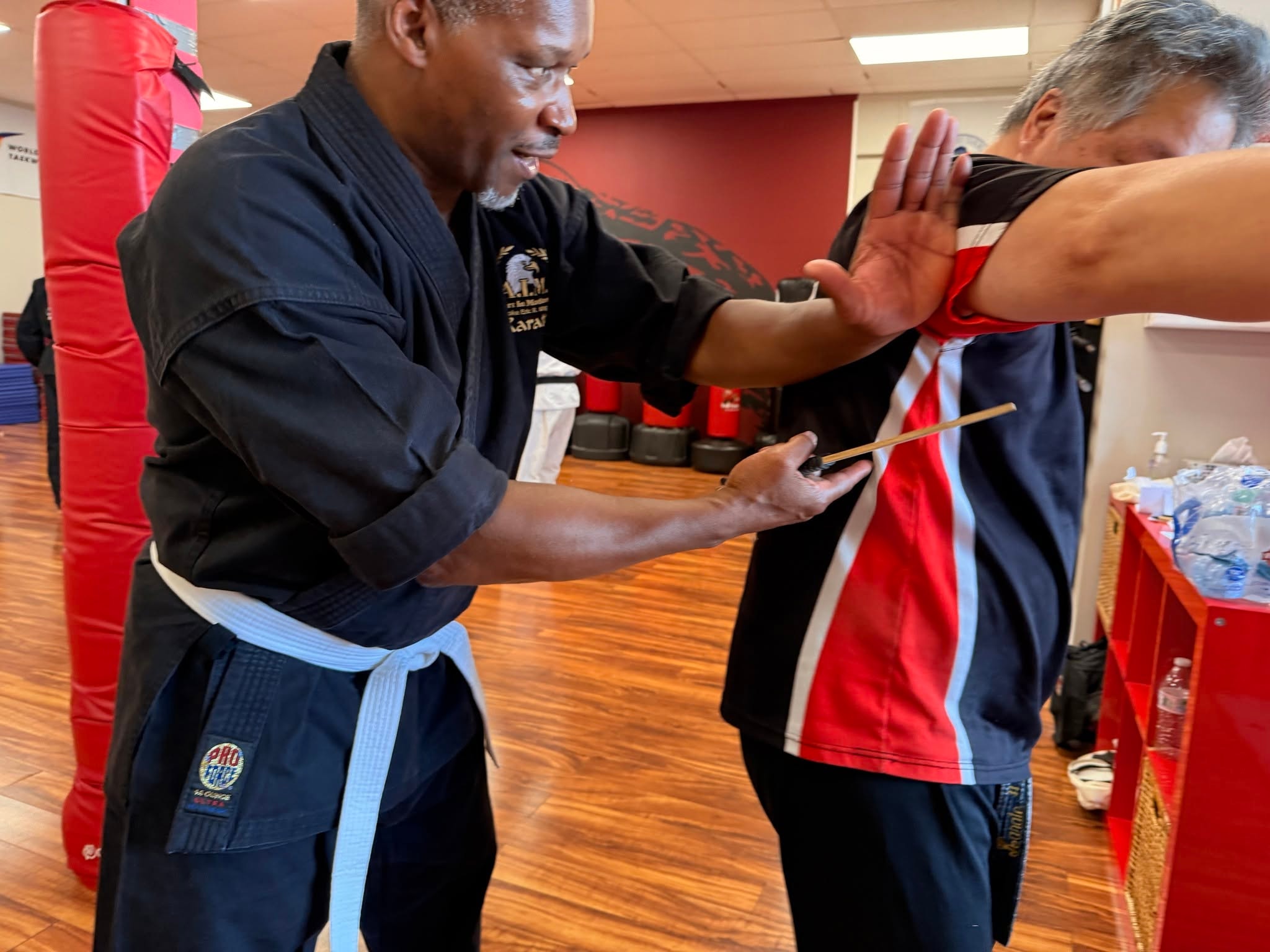 Sensei teaching adult class