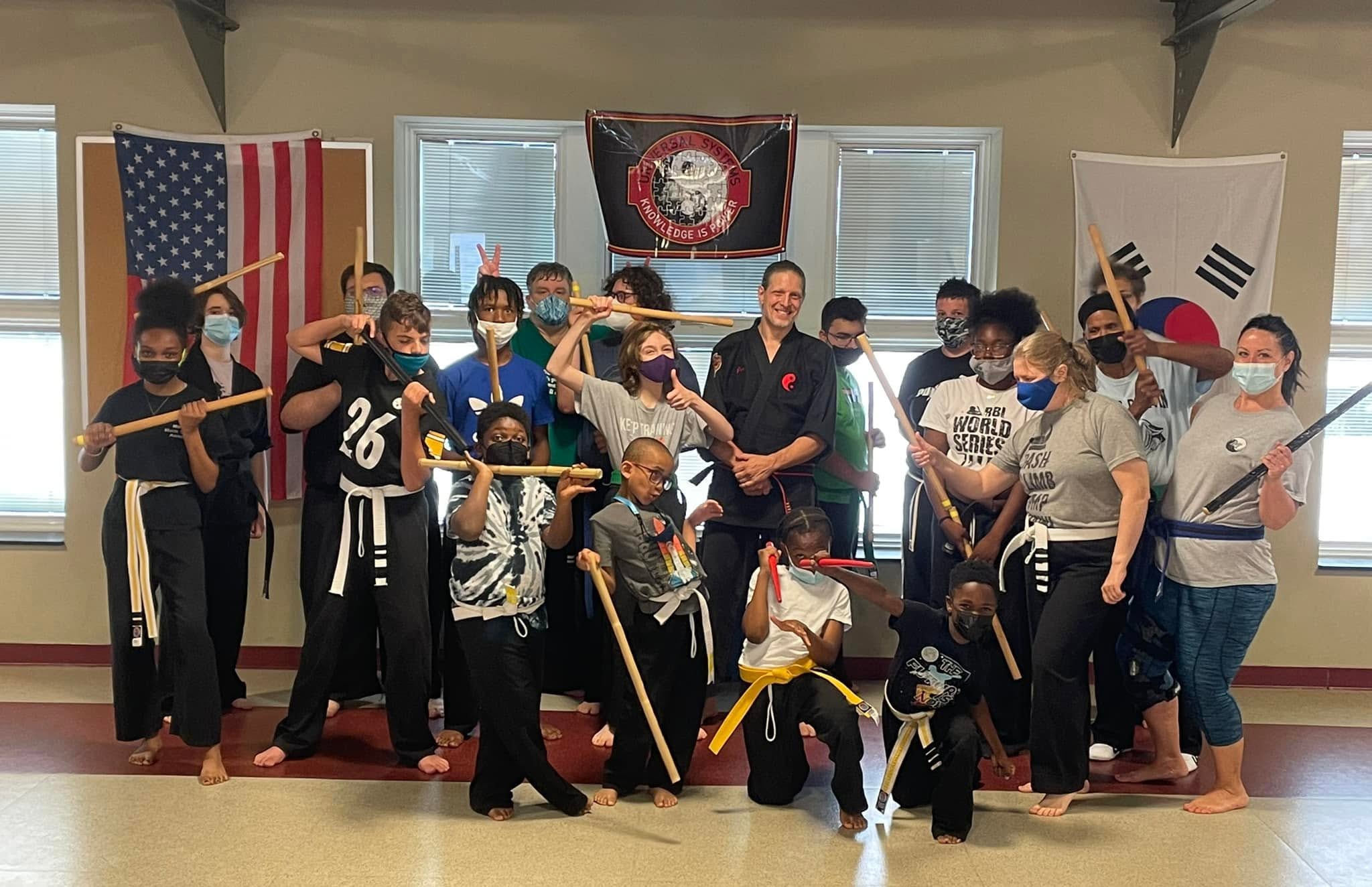 Martial arts group training
