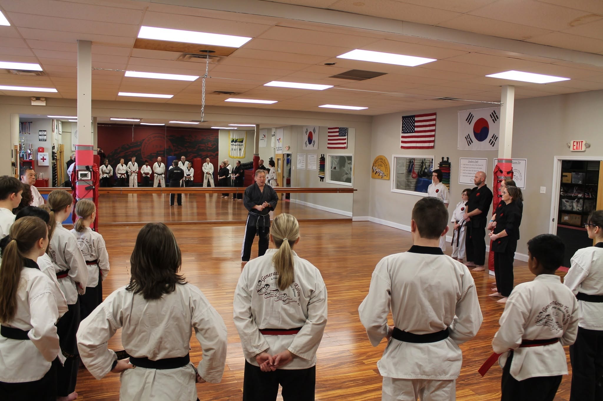 Youth martial arts class